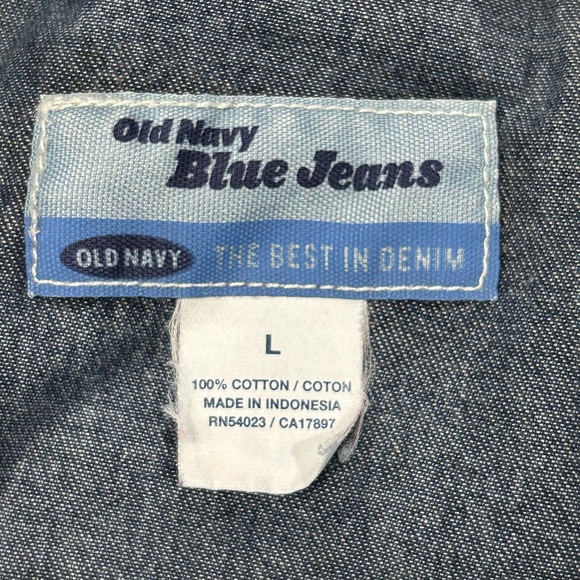 Old Navy Women’s Denim Blue Jean Bib Overalls L - Picture 2 of 12